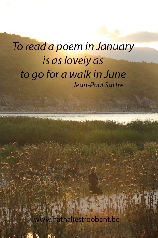 Reading a poem in January